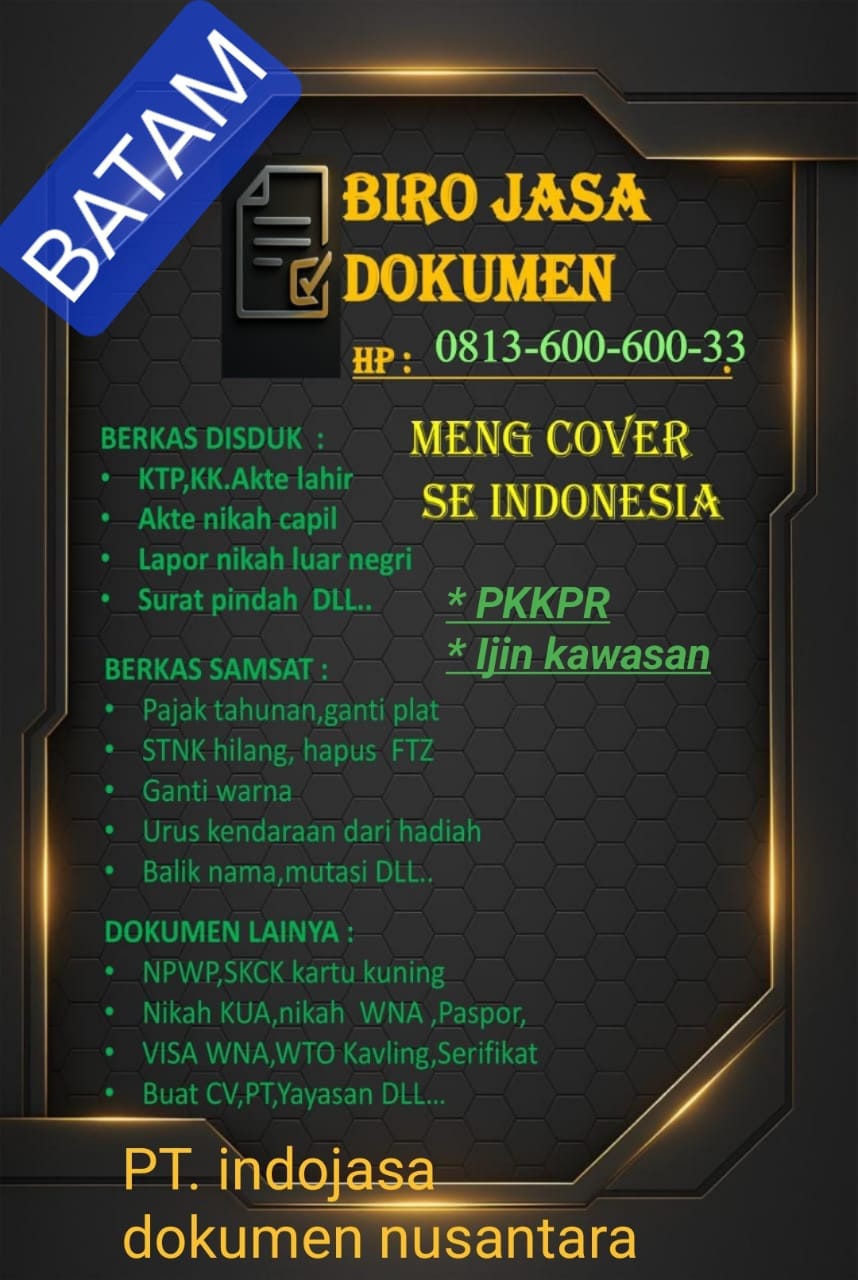 Jasa Dokumen Batam